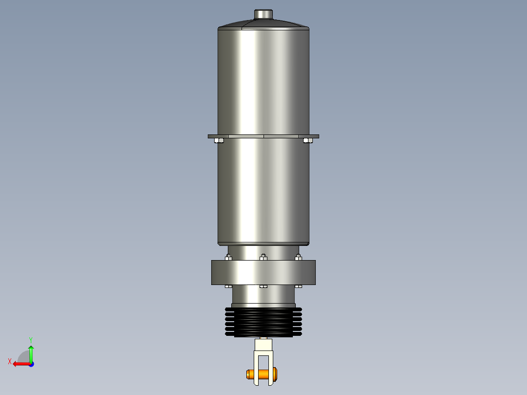 气动制动缸后视图