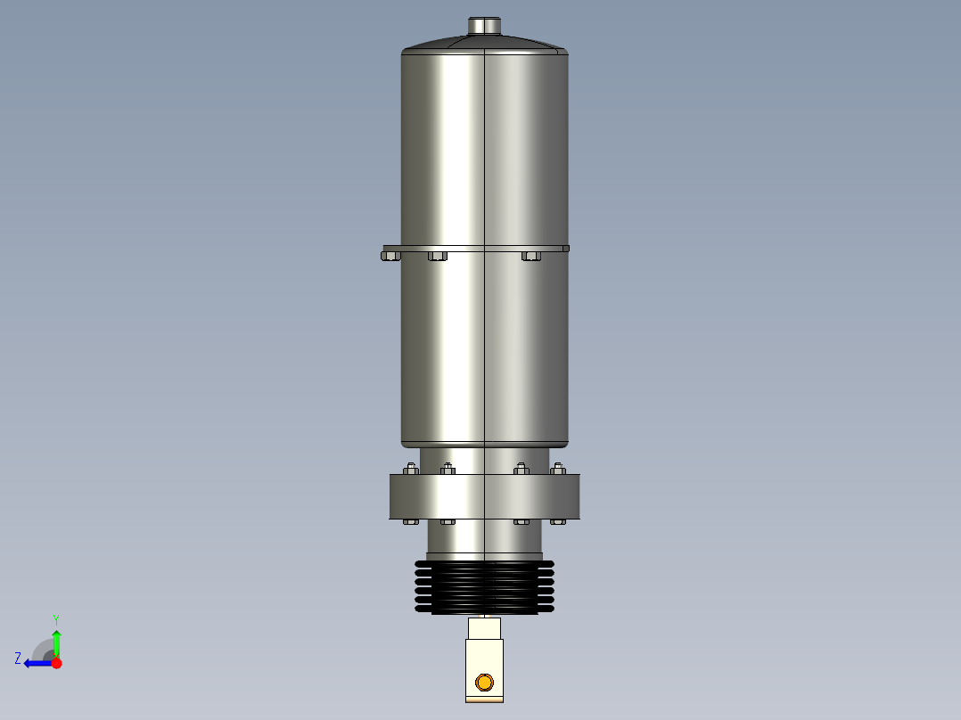 气动制动缸右视图