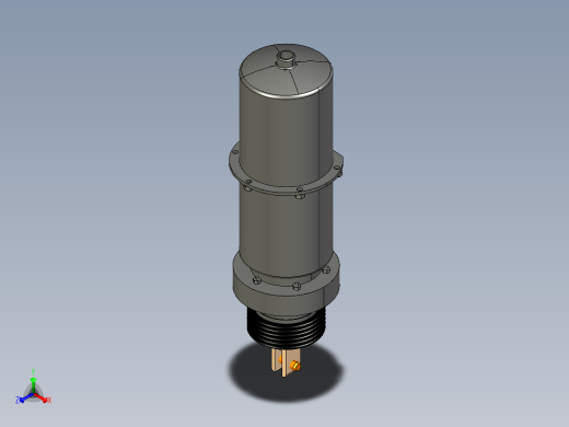 气动制动缸正等轴测缩略图