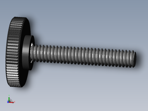 滚花旋钮-Knurled Knob 0.25x1.000x1.500.SLDPRT