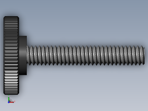 滚花旋钮-Knurled Knob 0.25x1.000x1.500.SLDPRT前视缩略图