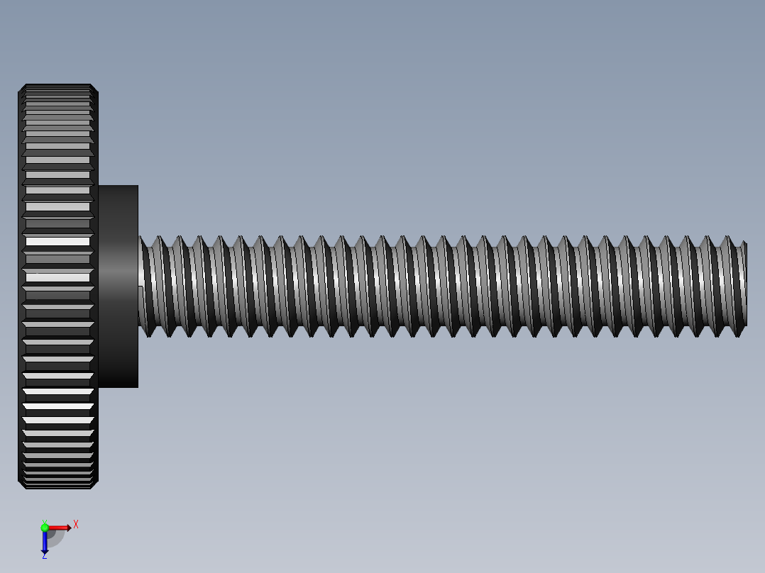 滚花旋钮-Knurled Knob 0.25x1.000x1.500.SLDPRT俯视图