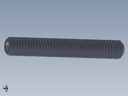 UNC 平头紧定螺钉-UNC SET SCREW 0.375 x2.500.SLDPRT