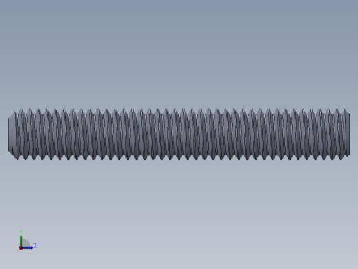 UNC 平头紧定螺钉-UNC SET SCREW 0.375 x2.500.SLDPRT左视缩略图