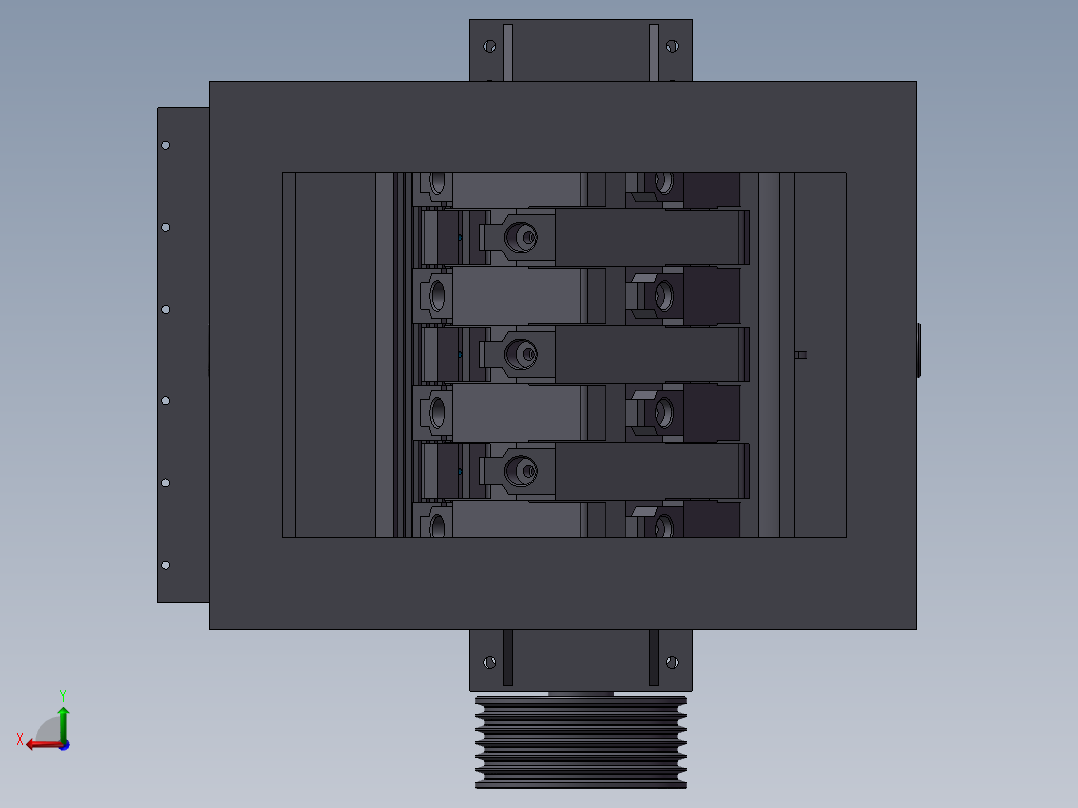 反击破碎机后视图