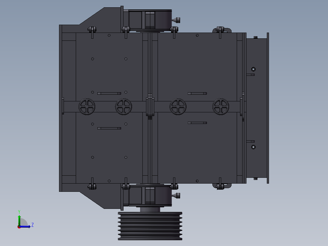 反击破碎机左视图