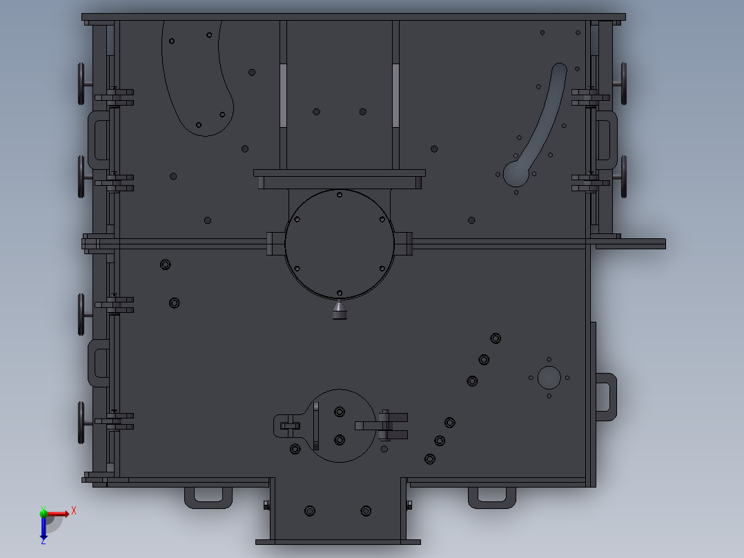 反击破碎机俯视图