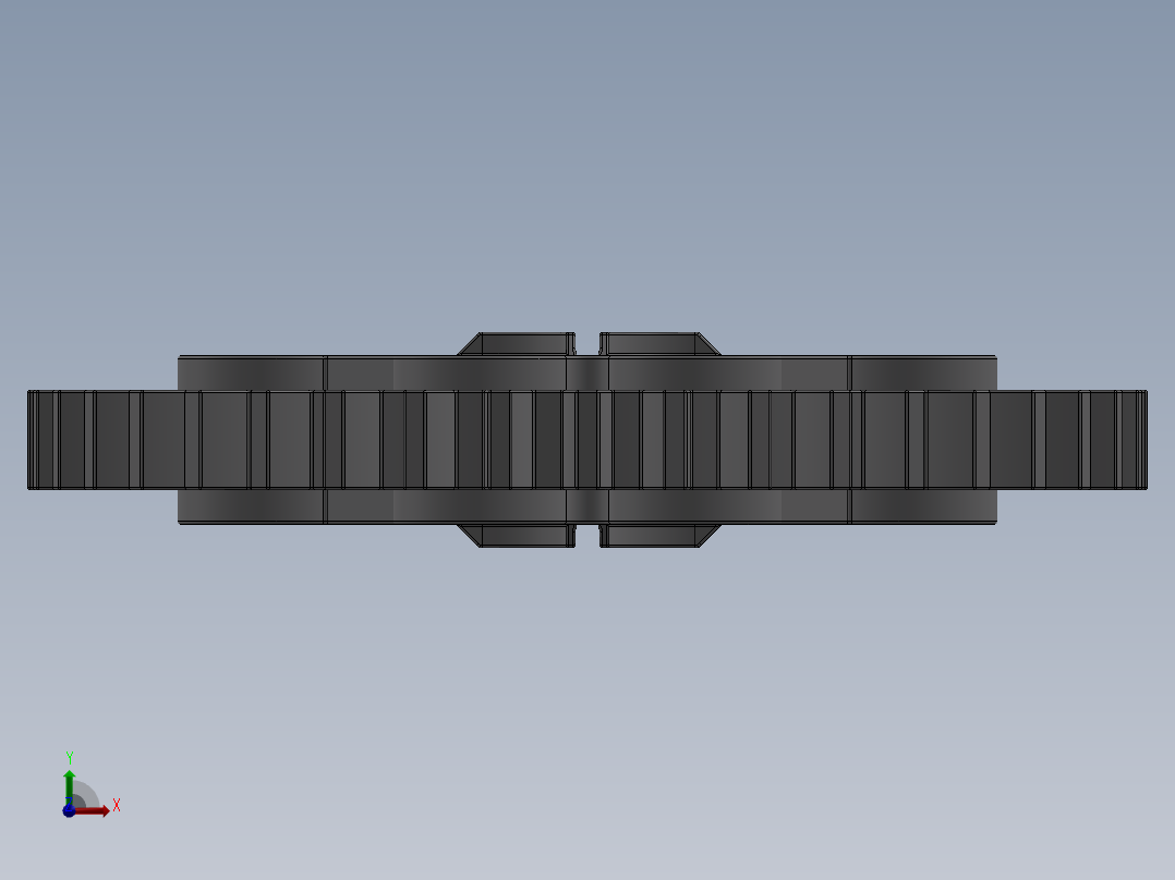 3649 Medium Stone Grey Technic Gear 40 Tooth.SLDPRT前视图