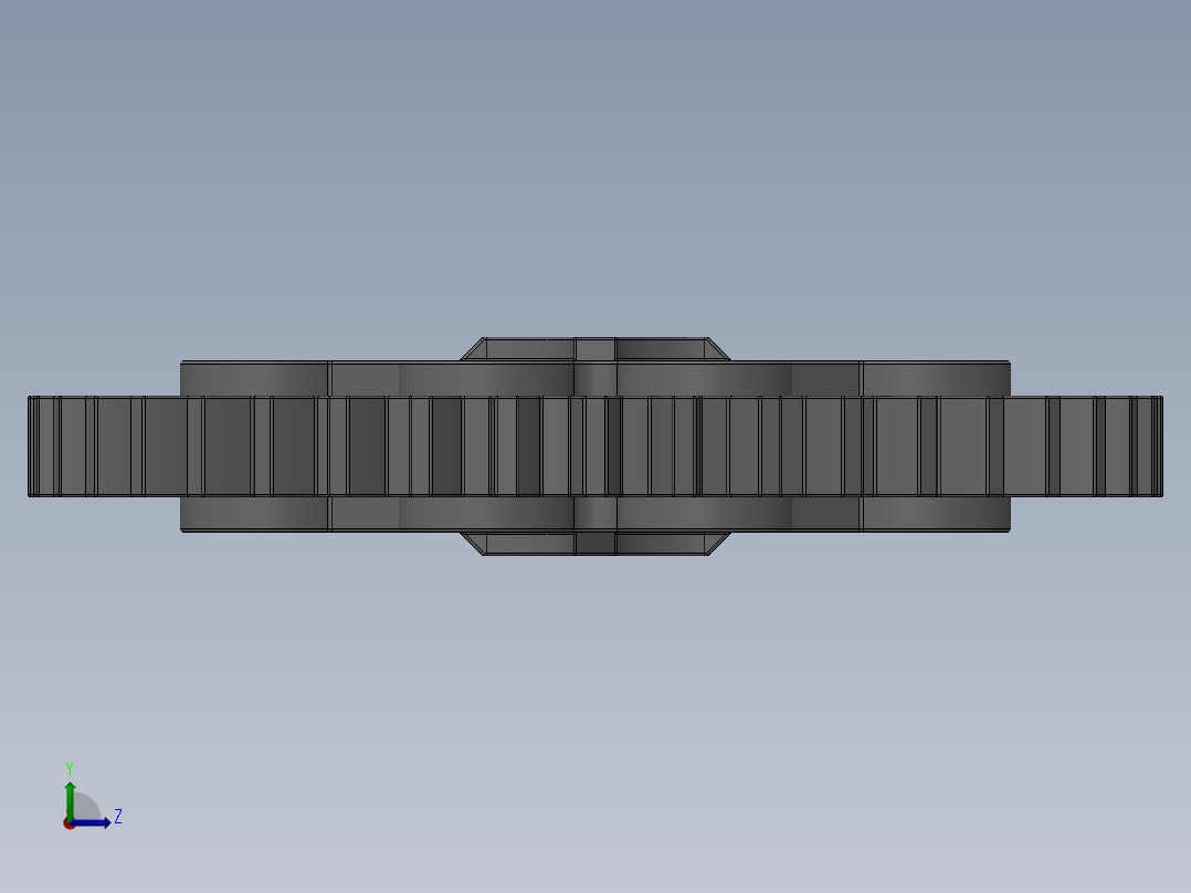 3649 Medium Stone Grey Technic Gear 40 Tooth.SLDPRT左视图