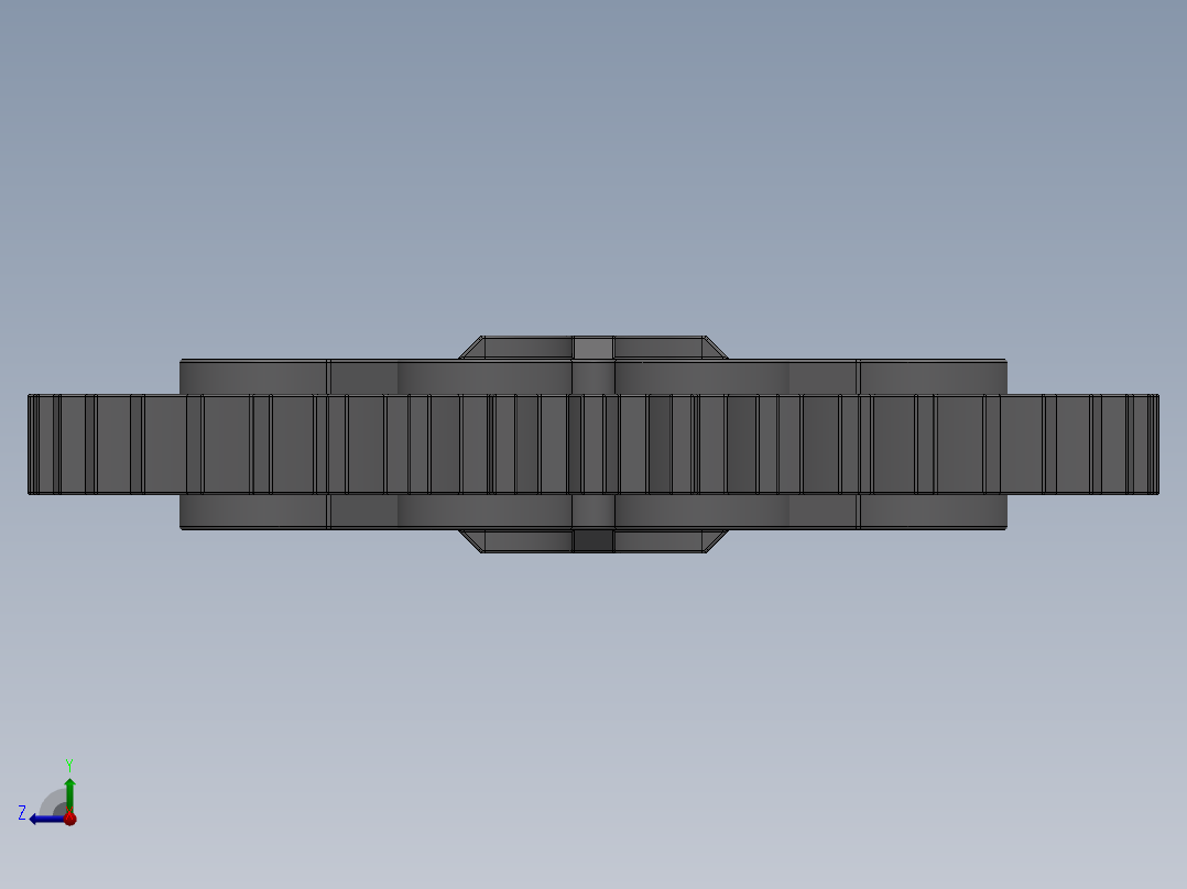 3649 Medium Stone Grey Technic Gear 40 Tooth.SLDPRT右视图