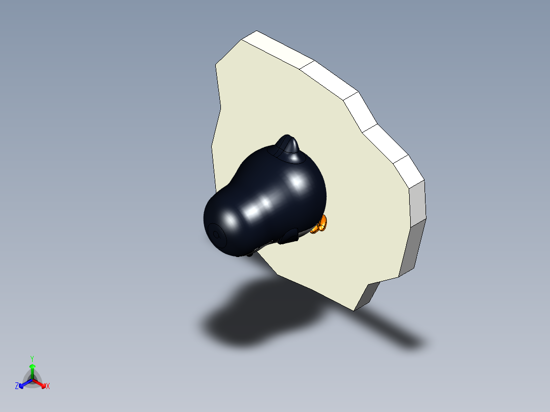 冰面上的企鹅正等轴测图