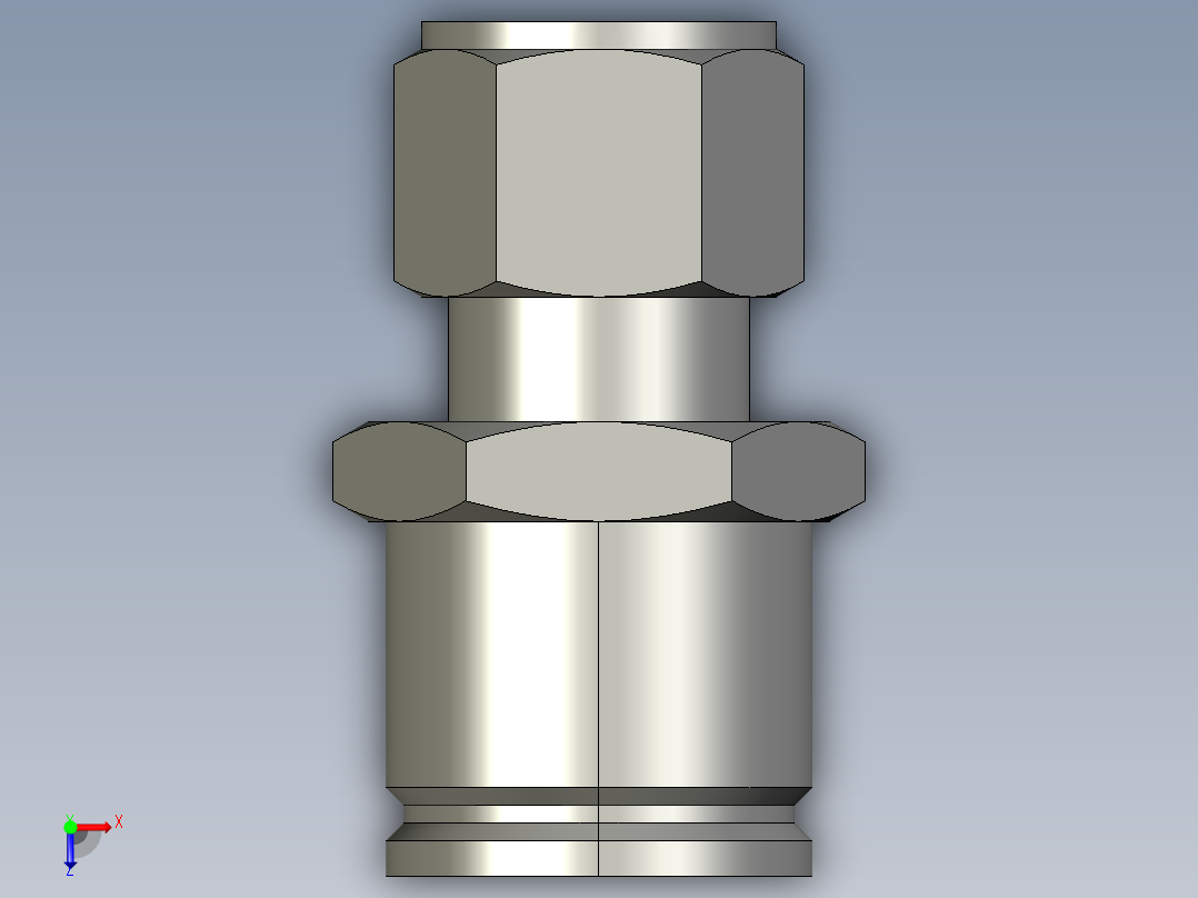 卡套式工业通用硬管接头24-12_trbu-s俯视图