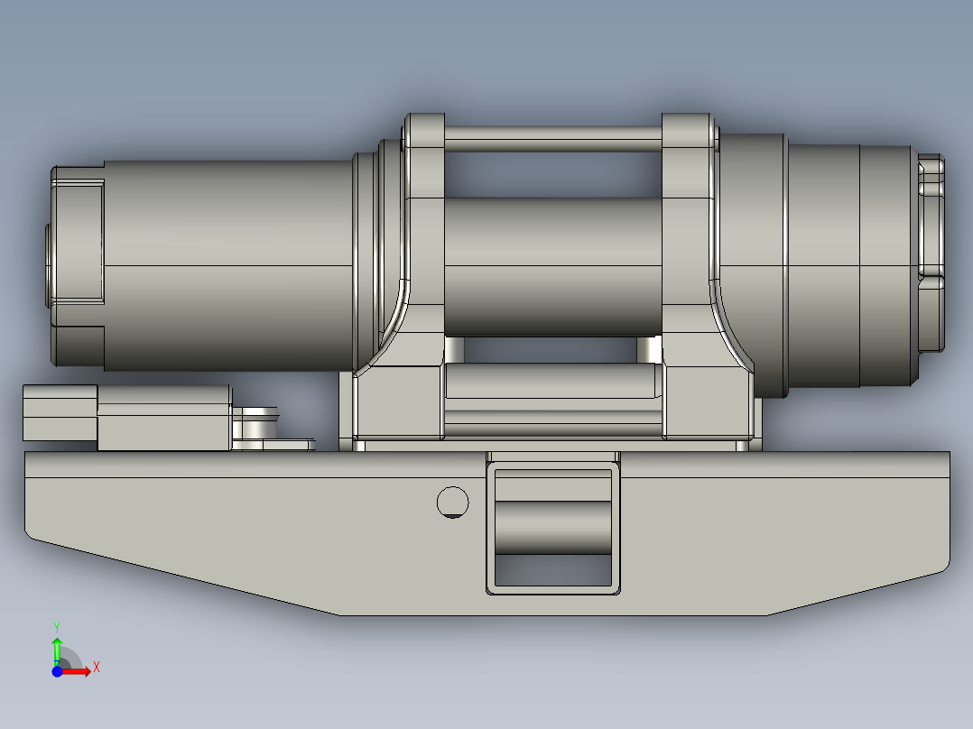ATV 绞盘 3500 磅--stl stp前视图