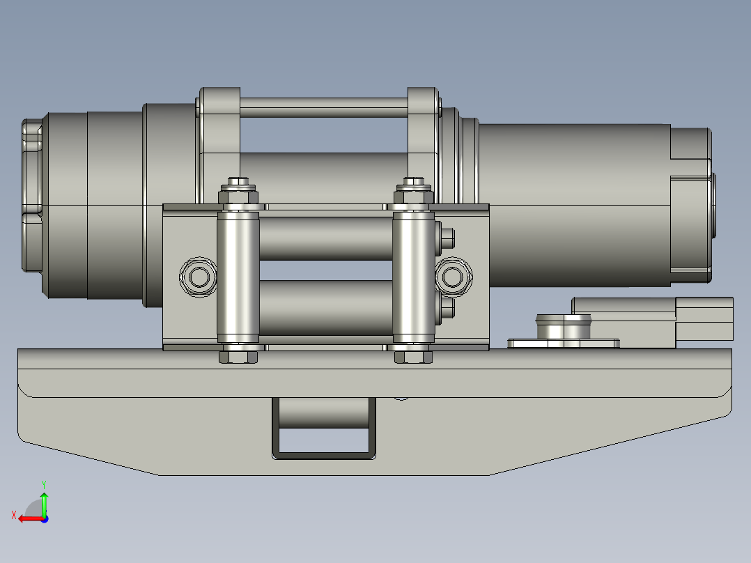 ATV 绞盘 3500 磅--stl stp后视图