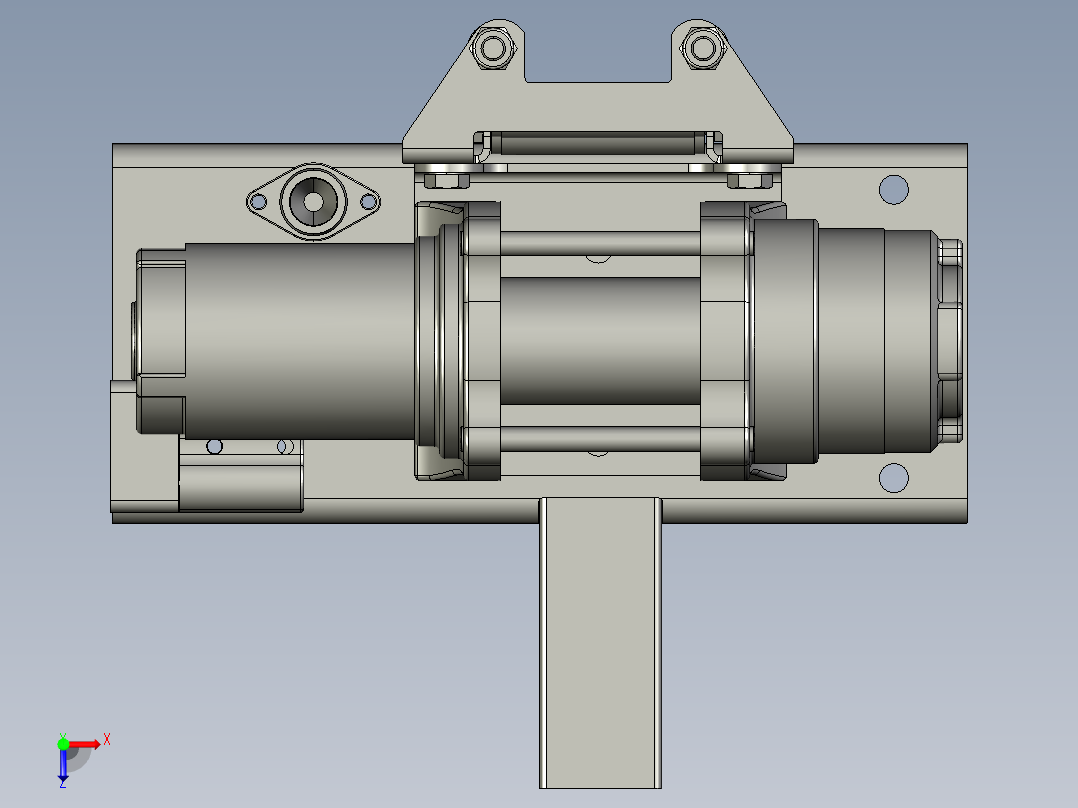 ATV 绞盘 3500 磅--stl stp俯视图