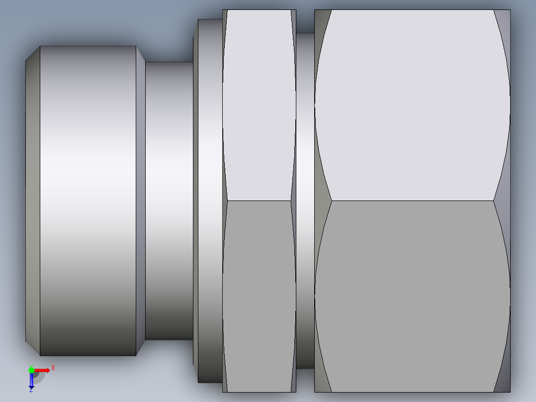 卡套式工业通用硬管接头EO_Male_Stud_connector_GE28LRCF俯视图