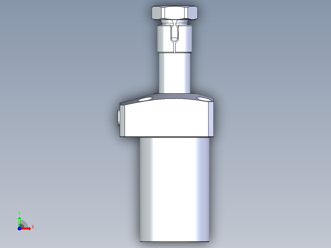 KOSMEKLHA0400-GR-Q15多系列多零件图纸模型前视图