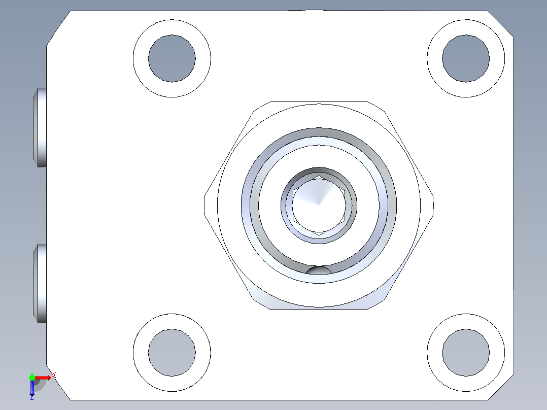 KOSMEKLHA0400-GR-Q15多系列多零件图纸模型俯视图