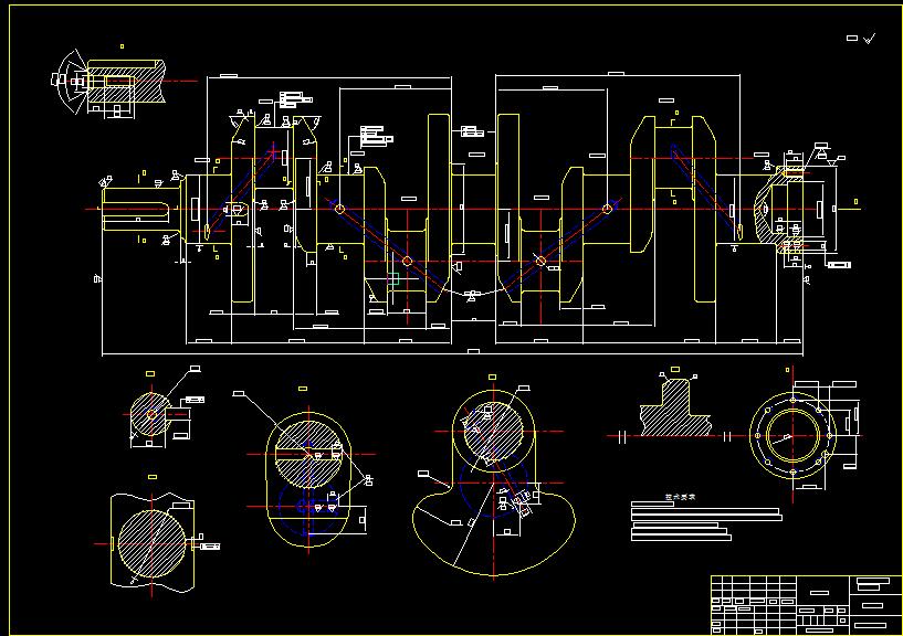7A054--四缸柴油机曲轴工艺工装设计