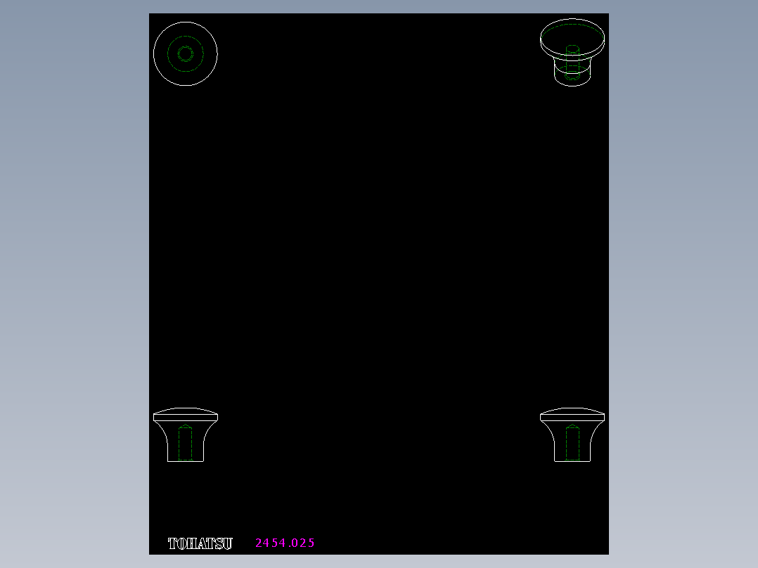 手輪把手2454(A)-2D多系列多零件图纸模型