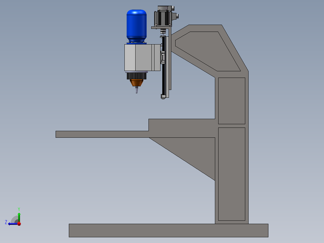 卯枪机构模型右视图