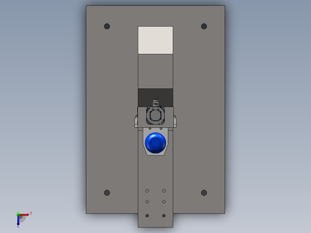 卯枪机构模型俯视图