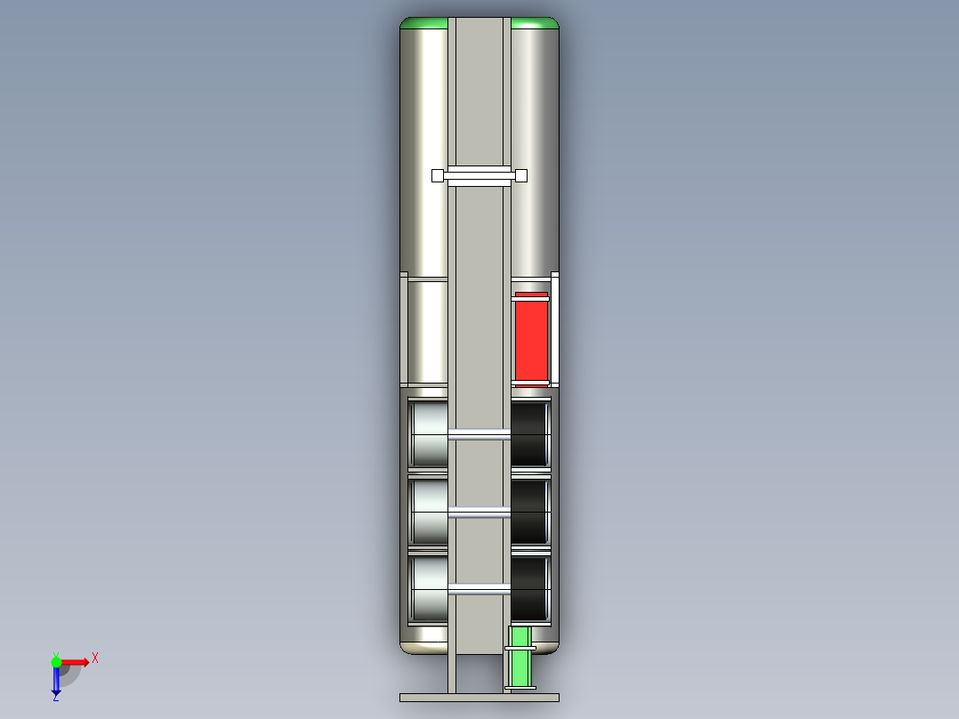 罐式半挂车俯视图