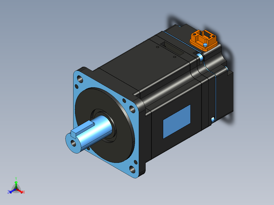 电动机正等轴测图