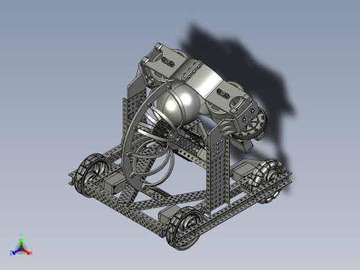 Vex全向轮发求机器人三维建模图纸 STEP格式图档