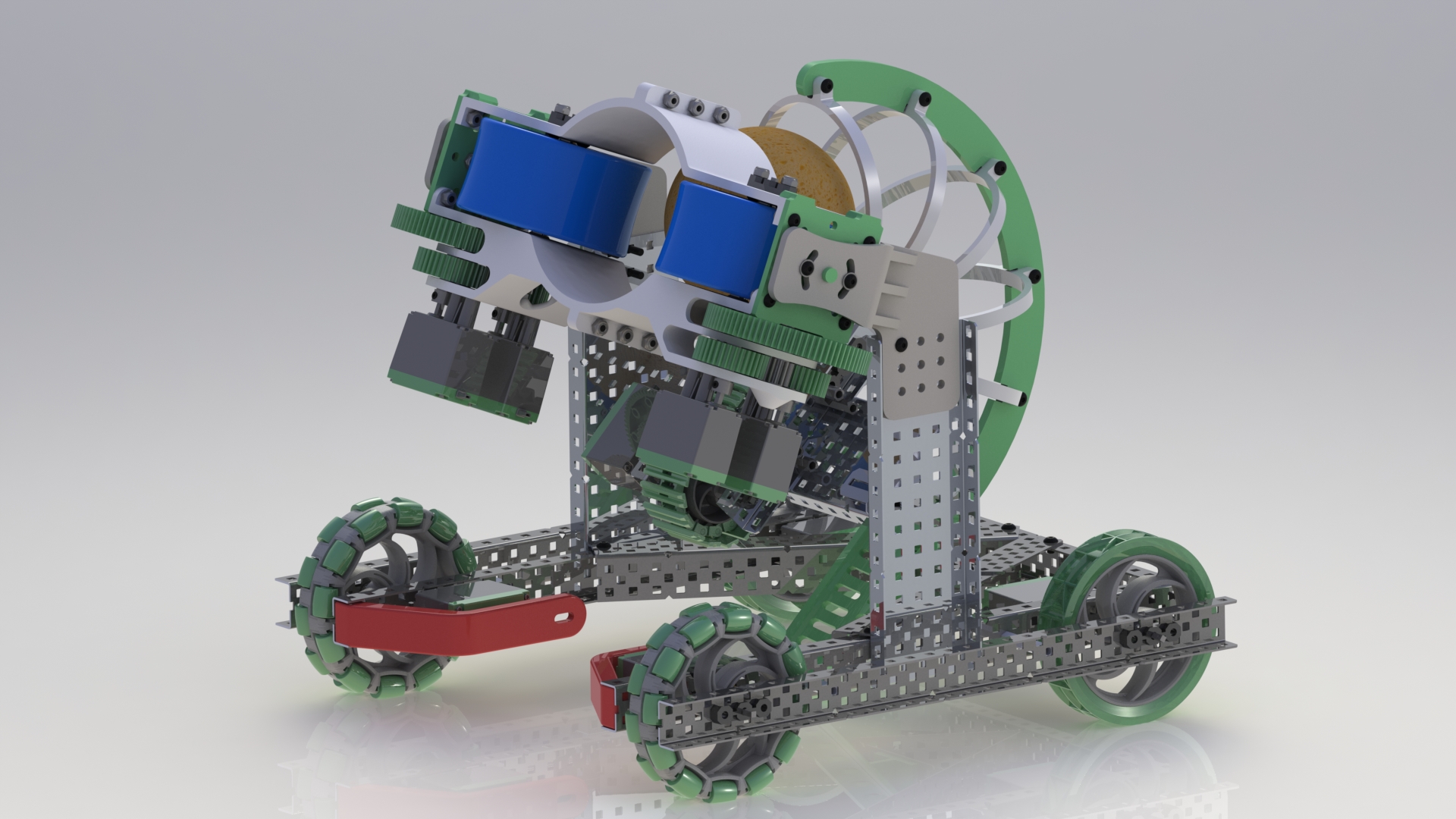 Vex全向轮发求机器人三维建模图纸 STEP格式图档