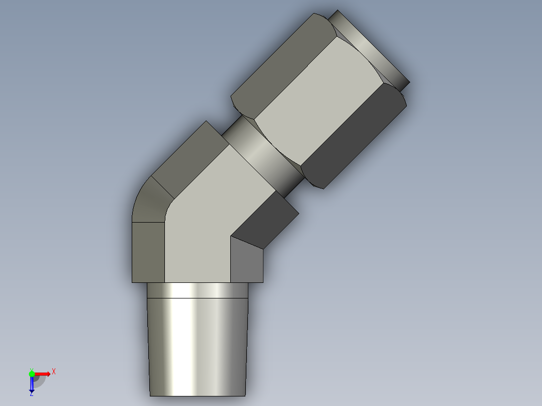 卡套式工业通用硬管接头4-4_vbu-s俯视图