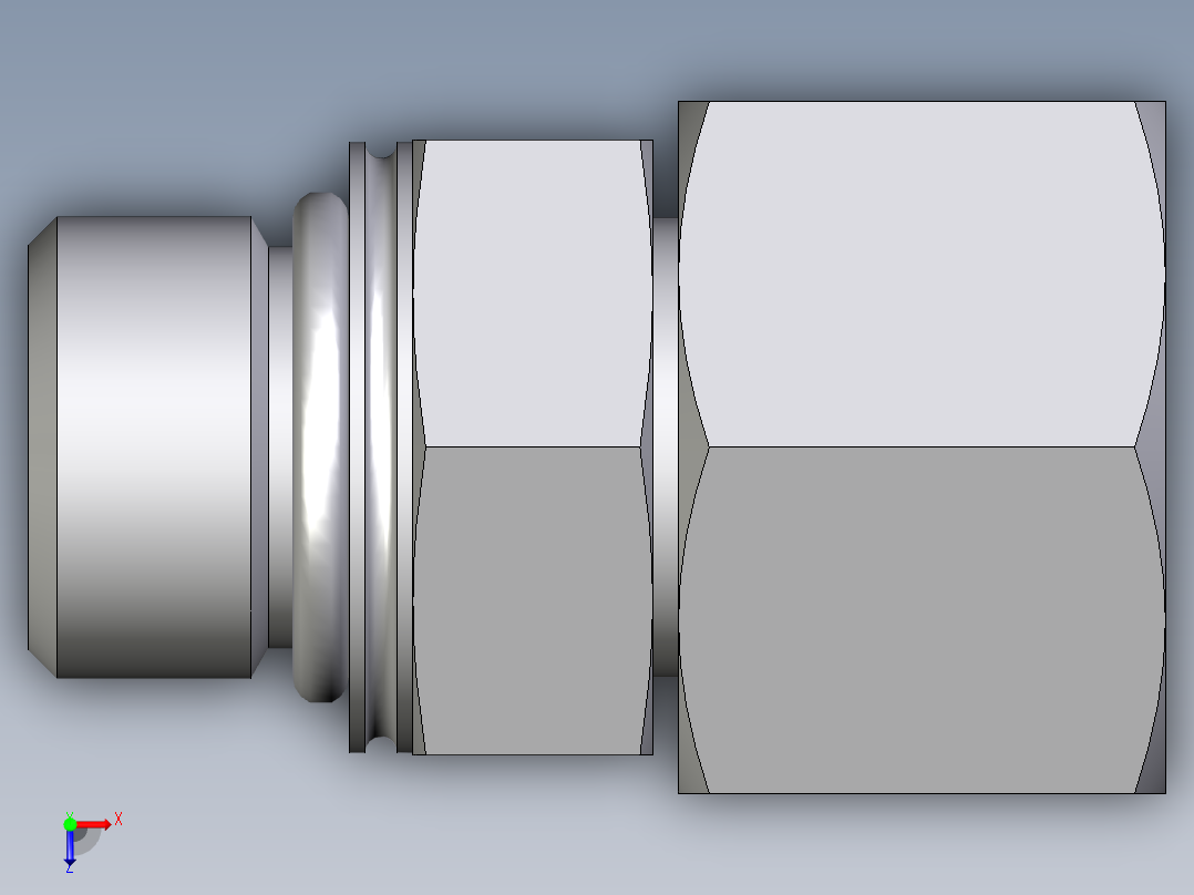 卡套式工业通用硬管接头EO_Swivel_connector_EGEO15LMCF俯视图