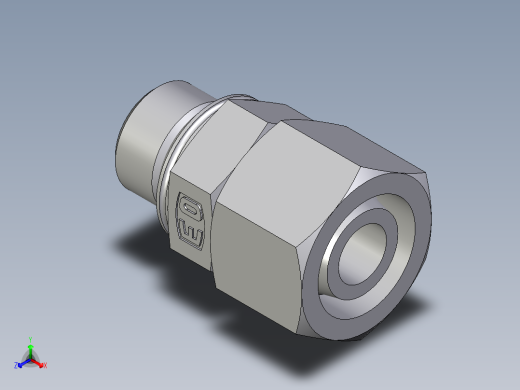 卡套式工业通用硬管接头EO_Swivel_connector_EGEO15LMCF正等轴测缩略图