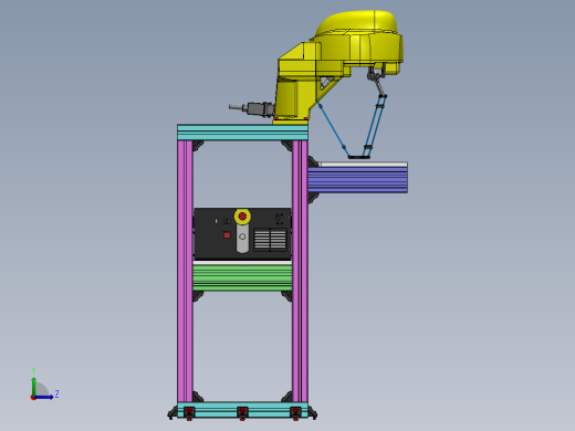 Fanuc Delta M-1iA1H 机器人支架由博世铝型材制成 -v1左视缩略图