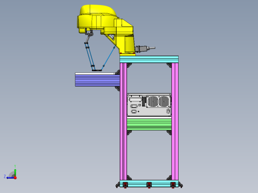 Fanuc Delta M-1iA1H 机器人支架由博世铝型材制成 -v1右视缩略图