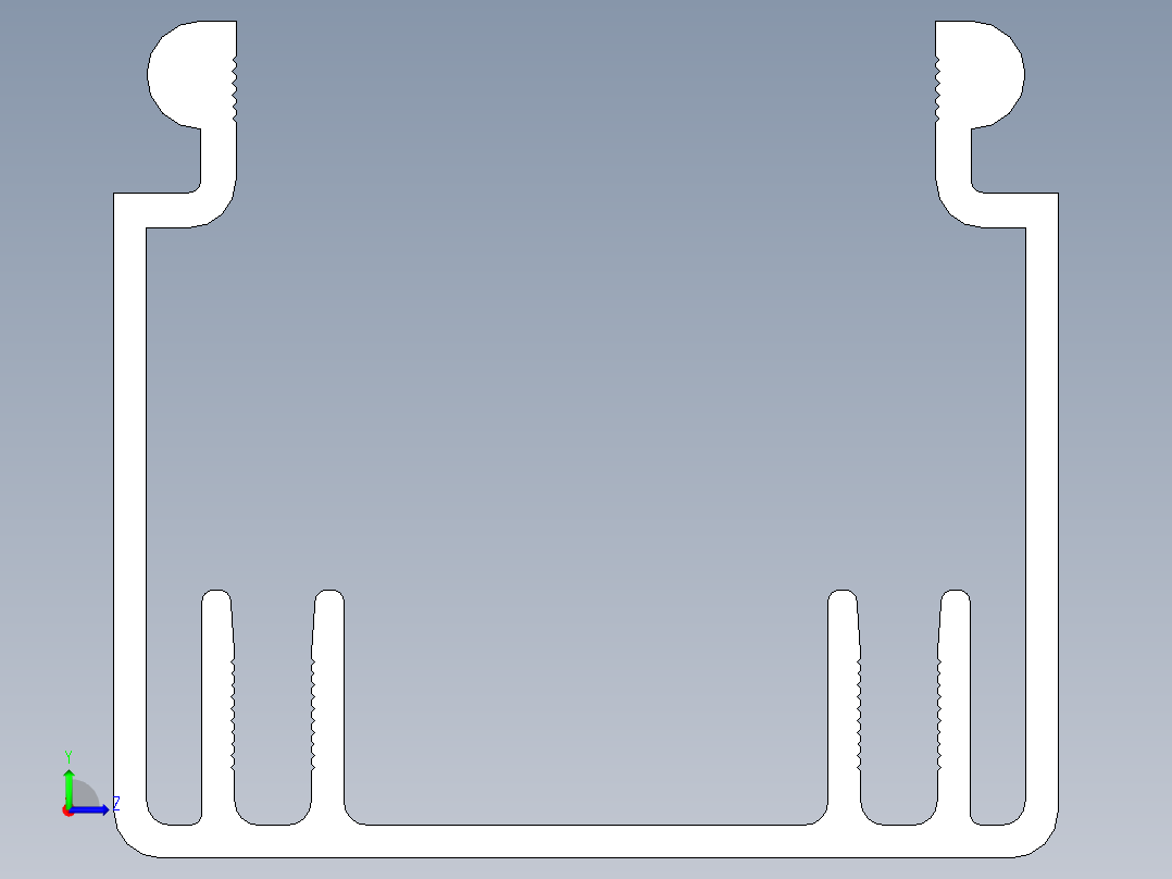 型材-KJN CABLE CONDUIT 40X40 KJN511011.STEP左视图