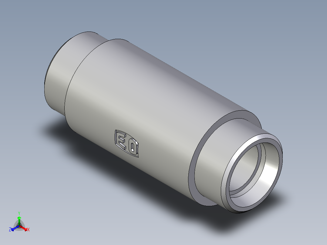卡套式工业通用硬管接头EO_Weld_bulkhead_fitting_ESV22L71X正等轴测图