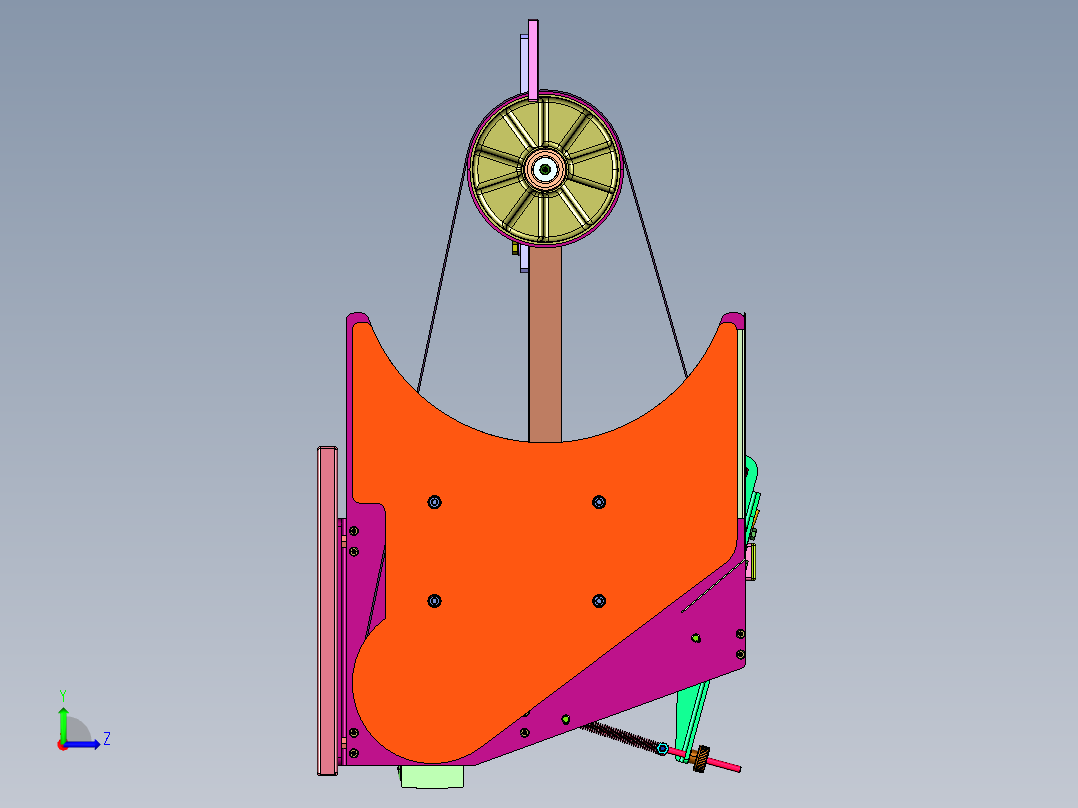 小型家用台式平面砂光磨刀砂带机左视图