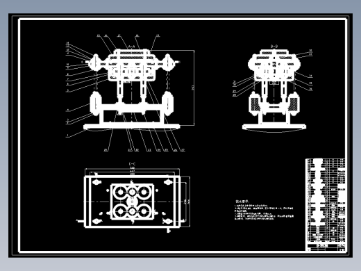 普通钻床多轴箱