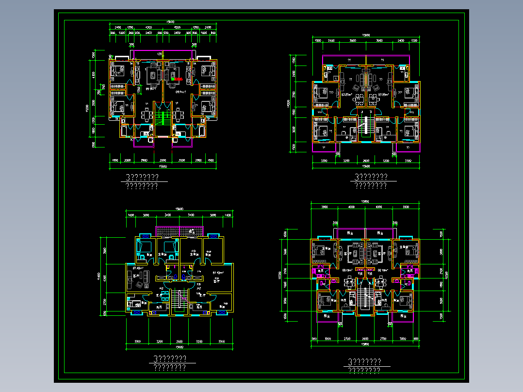 三室两厅单厨单卫户型图