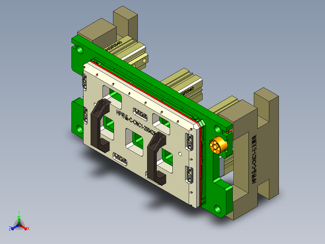 HP NCT-C-笔记本CNC工装夹具三维模型CNC1-200429正等轴测图
