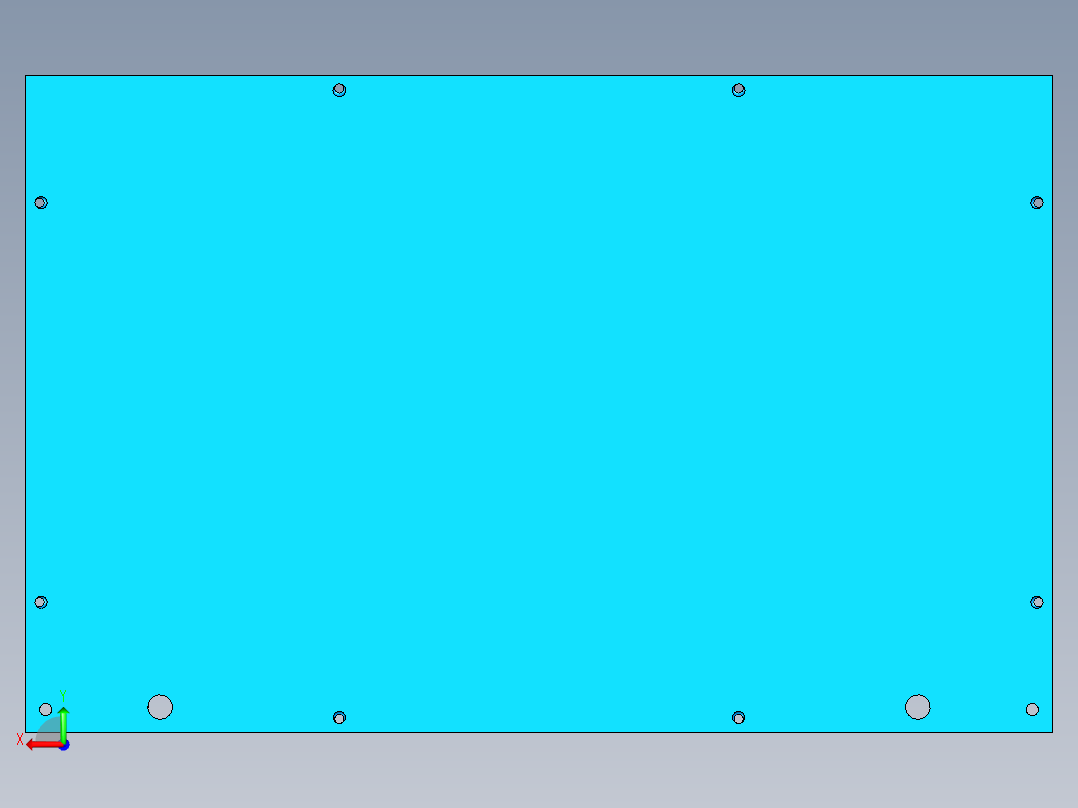 板材内腔开粗UG编程程序模型后视图