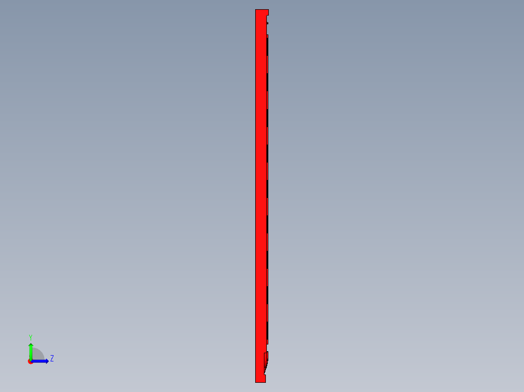 板材内腔开粗UG编程程序模型左视图