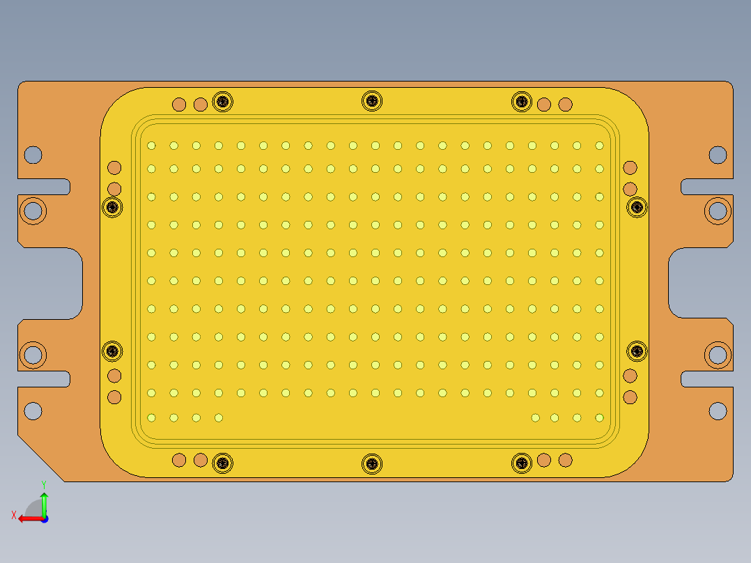 冲压平板电脑后盖铣内侧避位程序模型后视图
