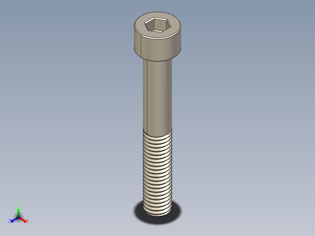 Screw_DIN_912_M8x55_A2.STEP公制内六角螺钉