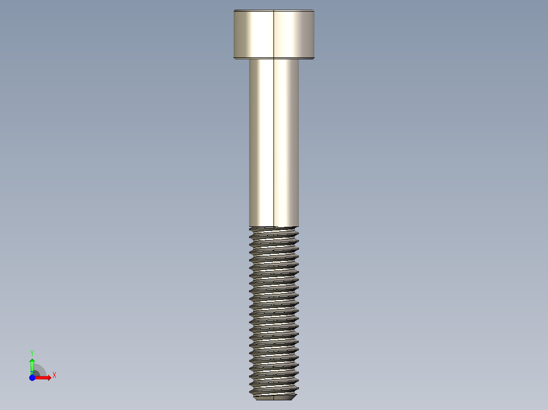 Screw_DIN_912_M8x55_A2.STEP公制内六角螺钉前视图