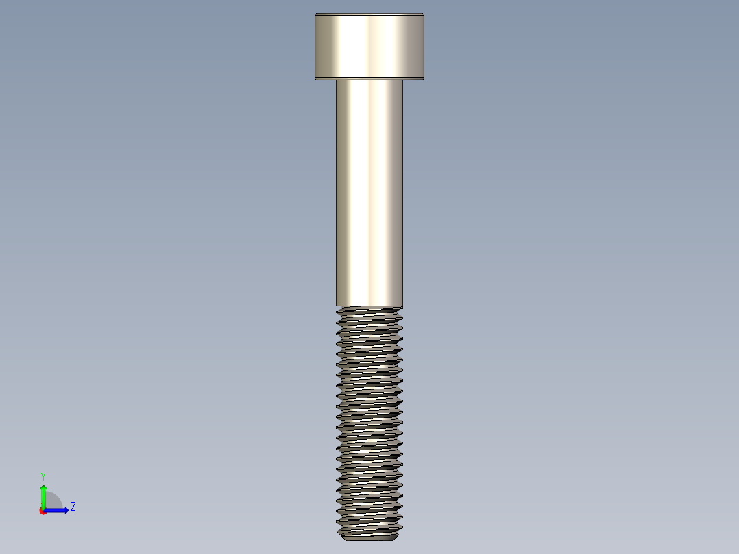 Screw_DIN_912_M8x55_A2.STEP公制内六角螺钉左视图