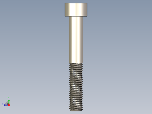 Screw_DIN_912_M8x55_A2.STEP公制内六角螺钉右视缩略图
