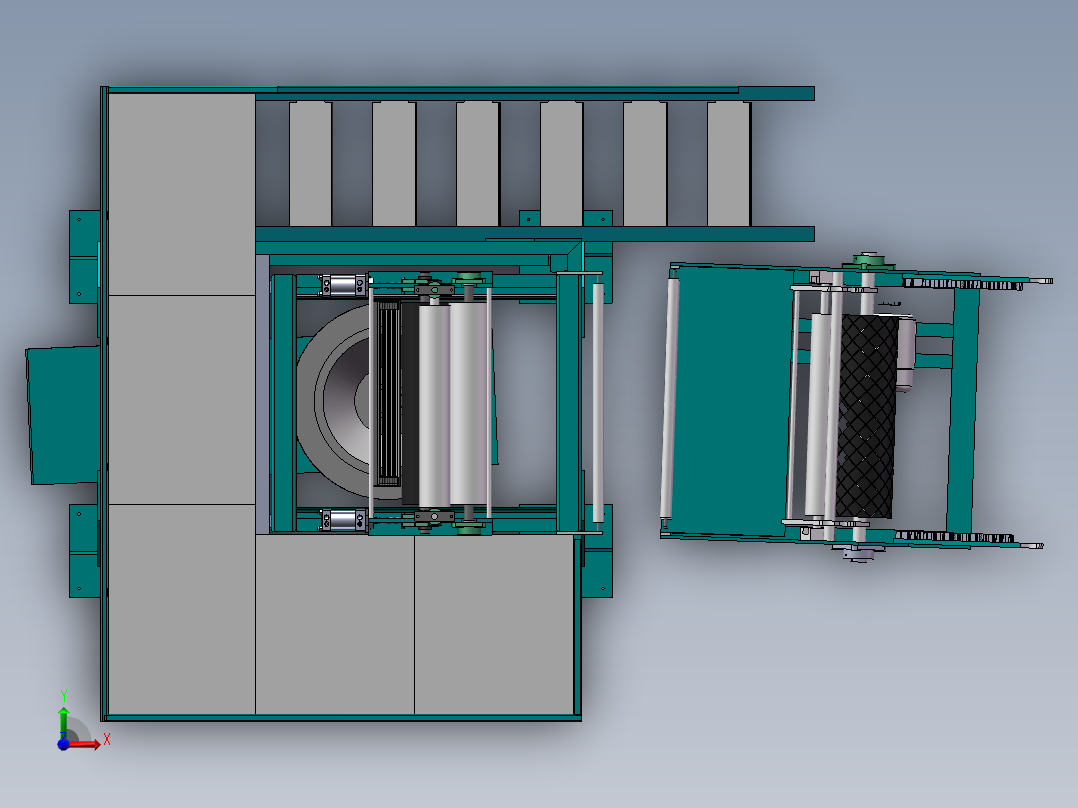 小吹膜机前视图