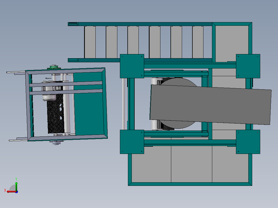 小吹膜机后视图